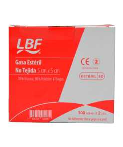 Gasas Estériles 5 x 5 x 2 unidades (200 uni en 100 sobres)
