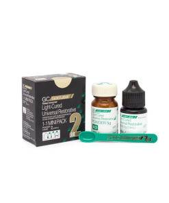 Cemento de Vidrio de Ionómero de Restauración de Fotocurado Gold Label 2 Fuji 15gr x 10gr
