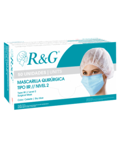 Mascarilla 3 pliegues tipo IIR Nivel 2