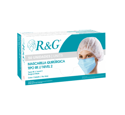 Mascarilla 3 pliegues tipo IIR Nivel 2